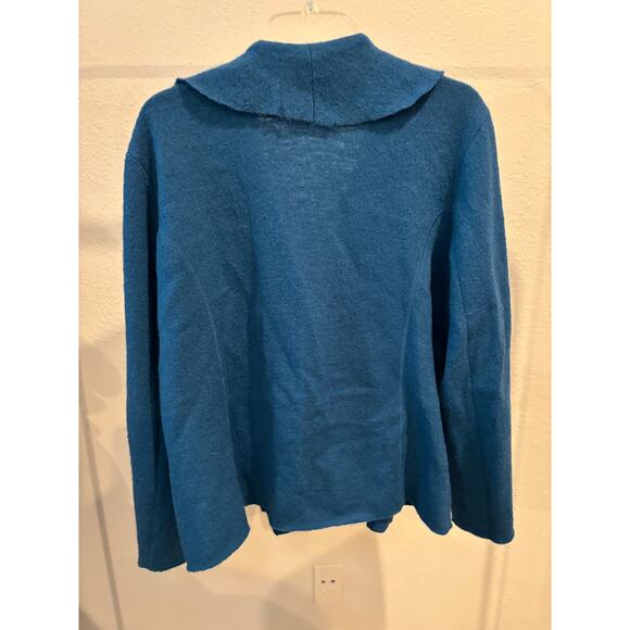 Charter Club Woman Wool Jacket Cardigan Plus Size 2X Teal - Picture 5 of 5